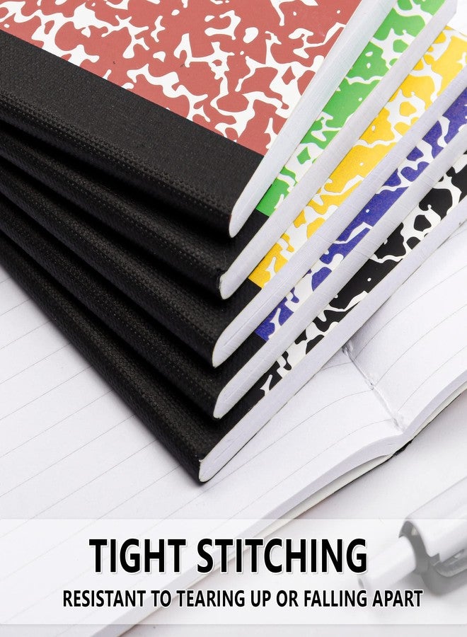 feela 40 Pack Mini Composition Notebook Bulk, Cute Pocket Composition Note Pad, Small Journal Notebooks for Students College School Supplies, 4.5" X 3.25", Narrow Ruled, 5 Marble Covers - Image 4