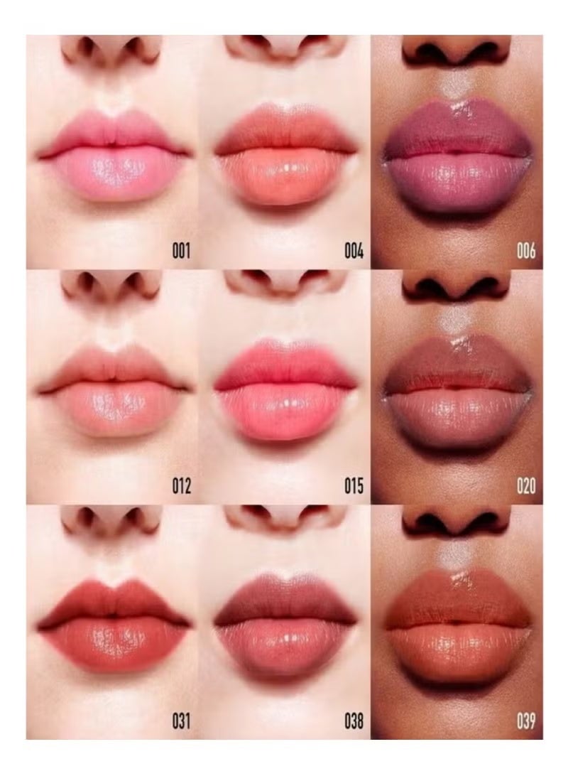 Dior Rouge مجموعة بلسم الشفاه ديور أديكت ليب جلو - كورال 004 ووردي 001 و012 (3 × 3.2 جرام) - Image 5