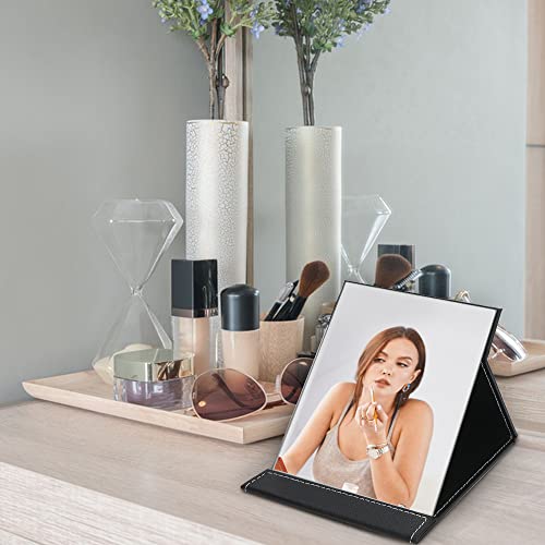 EFAILY Folding Travel Mirror, PU Portable Adjustable Rectangular Ultrathin Mirror, for Travel, Camping,Home (8.7W×6.1L) - Image 5