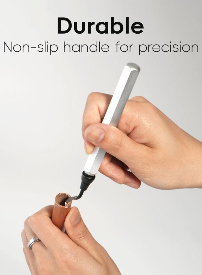 Voltrish - 11-blade deburring tool for 3D printing, high-speed steel blades for smooth edge finish, ideal for HVAC, metal and resin and reaming - Image 4