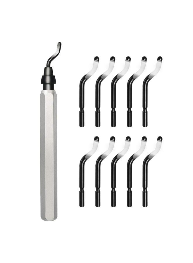 Voltrish - 11-blade deburring tool for 3D printing, high-speed steel blades for smooth edge finish, ideal for HVAC, metal and resin and reaming - Image 1