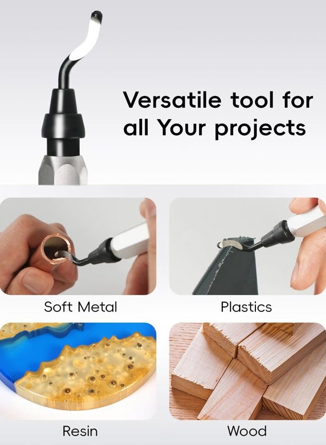 Voltrish - 11-blade deburring tool for 3D printing, high-speed steel blades for smooth edge finish, ideal for HVAC, metal and resin and reaming - Image 5