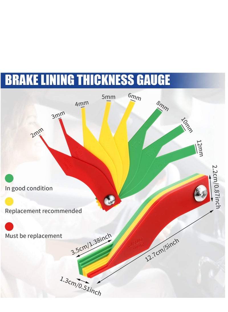 3 Pieces Tire Tread Depth Gauge Tool Digital Brake Lining Thickness Coded Automotive Pad Measure Ruler for Motorcycle, Car, Truck, and Bus - Image 4