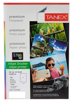 TANEX 10-Premium White High Glossy Photo Paper 180gsm Thickness A4 Size  - Image 1