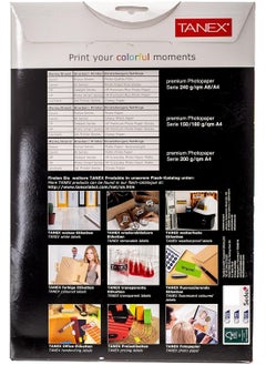 TANEX 10-Premium White High Glossy Photo Paper 180gsm Thickness A4 Size  - Image 2