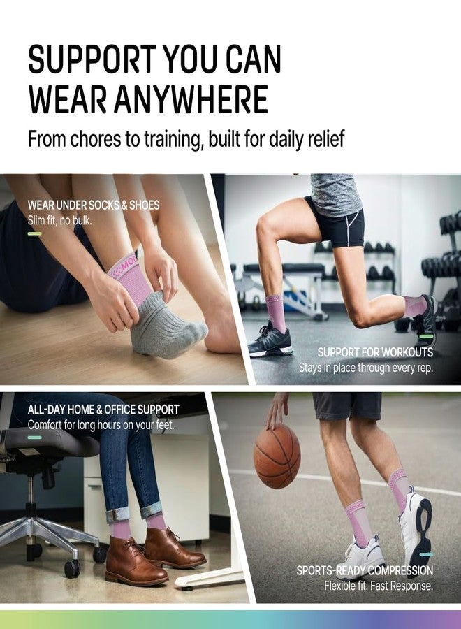 Modvel Foot & Ankle Brace Socks for Sprained Ankle Compression Sleeve - Foot Support for Women & Men - Tendonitis & Arthritis Ankle Brace Sports Running, Torn Ligaments & Women Stabilizing Ankle Wrap - Image 5