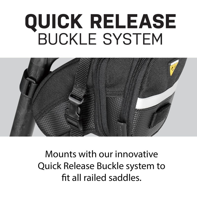 Topeak TC2261B Aero Wedge Pack with Strap Mount, Medium, black - Image 5