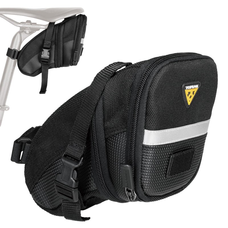 Topeak TC2261B Aero Wedge Pack with Strap Mount, Medium, black - Image 1