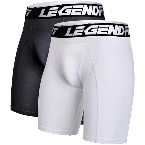 Legendfit Men Baseball Football Straps Compression Underwear w/Cup Pocket(NO Cup) Protective Athletic Shorts - 2 Pack - Image 1