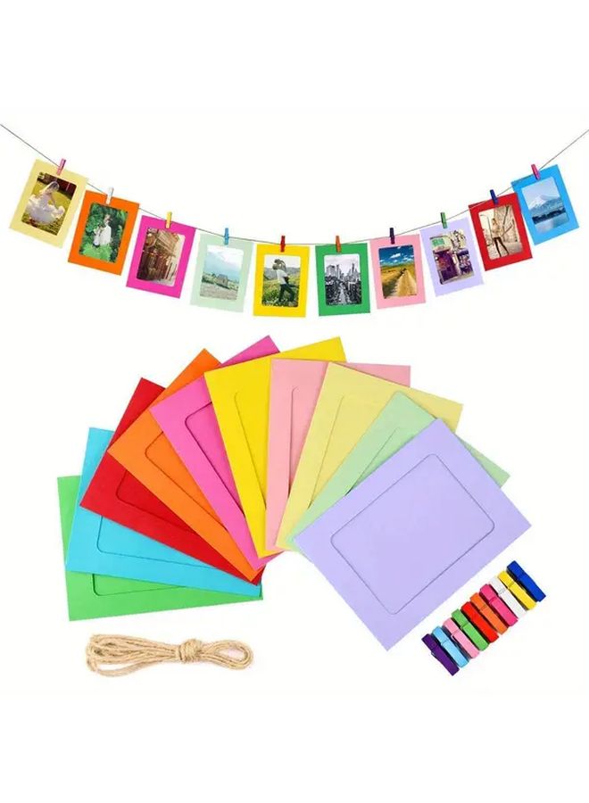42 Pcs 10 Colors 4x6 Inch Paper Photo Frames For Wall Decor - Image 1
