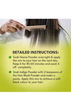 VEDA VEDA Natural Colours For Black Hair|Henna Powder, Indigo Powder, Hair Pack)|Long Lasting Natural Hair, 1 Count  - Image 5