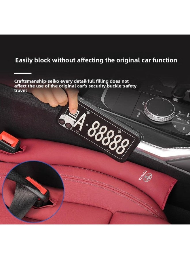 Suitable For Toyota Alfafal 20 Series 30 Series Modified Car Supplies Seat Gap Plug Prevention-Color:Toyota Leather Seat Gap Plug Mocha Brown 2 Pieces-Scale:1:8  - Image 4