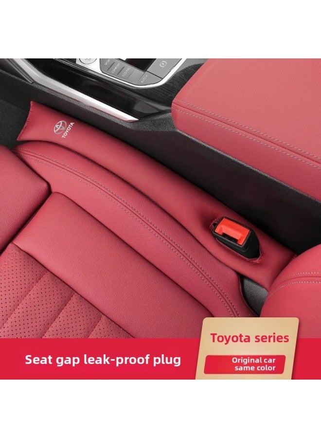 Suitable For Toyota Alfafal 20 Series 30 Series Modified Car Supplies Seat Gap Plug Prevention-Color:Toyota Leather Seat Gap Plug Mocha Brown 2 Pieces-Scale:1:8  - Image 2