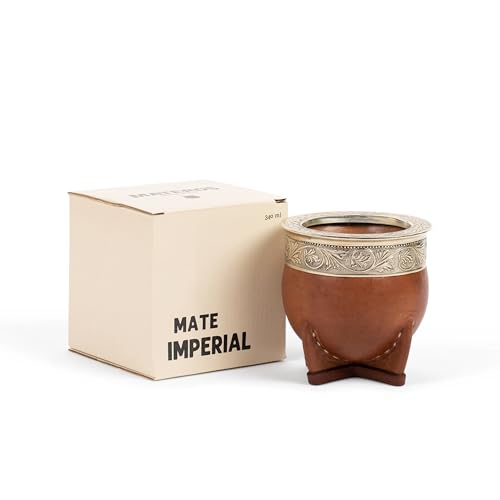 Materos Premium Yerba Mate Cup – Elegant, Functional & Durable Ceramic Imperial Design, Eco-Friendly Stylish Cup for Smooth Drinking Experience – Ceramic Imperial / 11 oz - Image 1