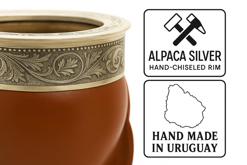 Materos Premium Yerba Mate Cup – Elegant, Functional & Durable Ceramic Imperial Design, Eco-Friendly Stylish Cup for Smooth Drinking Experience – Ceramic Imperial / 11 oz - Image 3