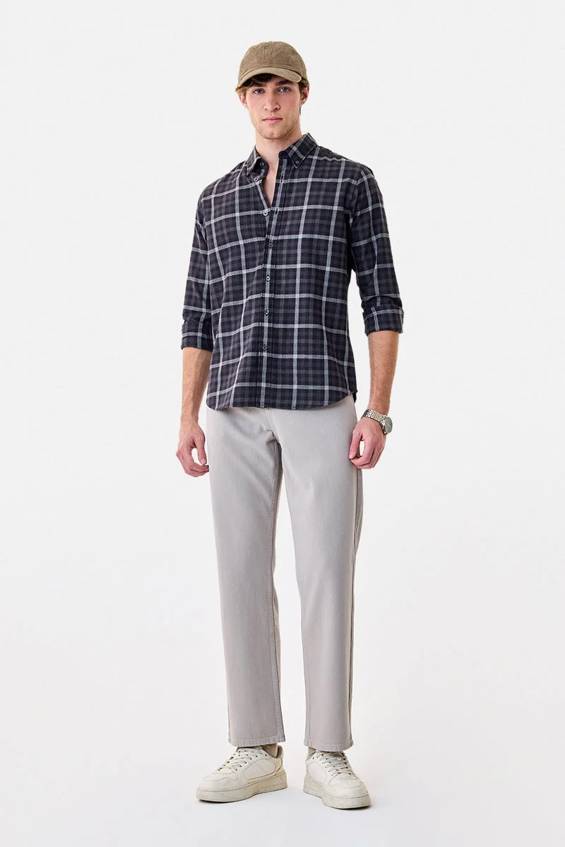 SNITCH Slim Fit Checks 100% Cotton Shirt