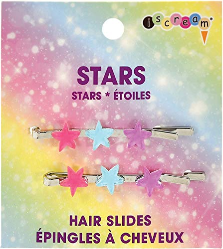 iscream Pastel Stars Set of 2 Embellished Bobby Pin Hair Slides - Image 1