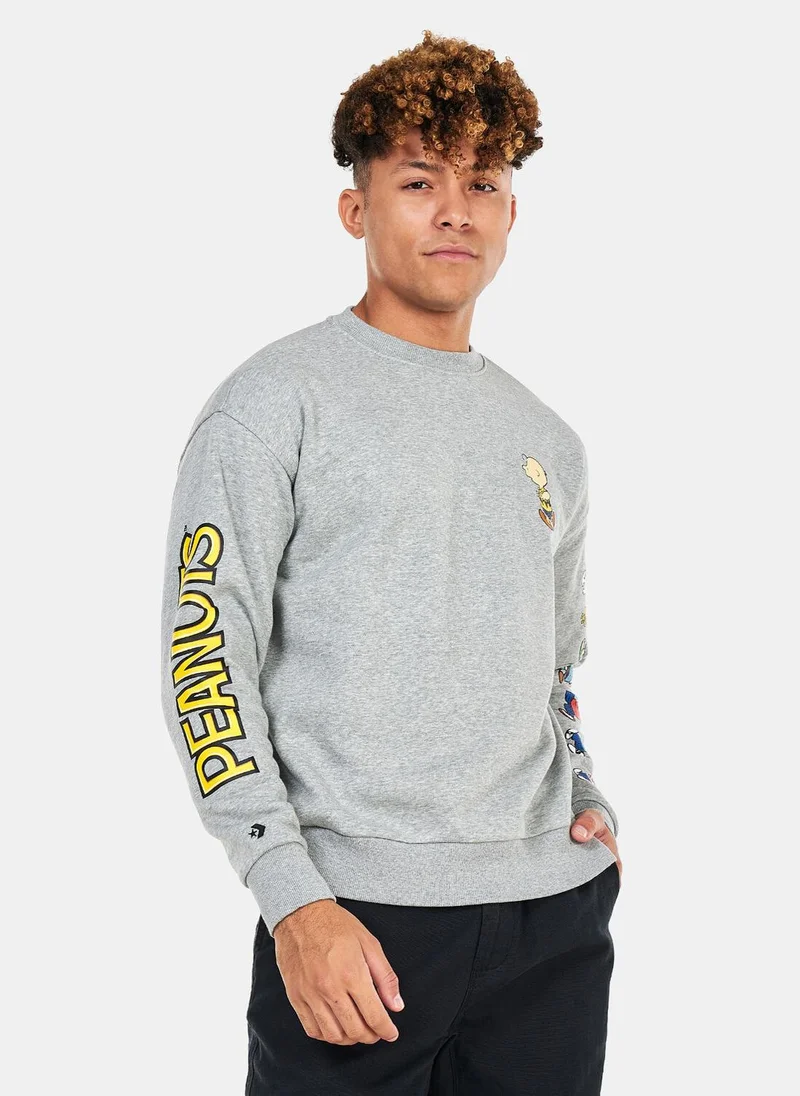 CONVERSE ​Men's x Peanuts Fleece Crew Sweatshirt