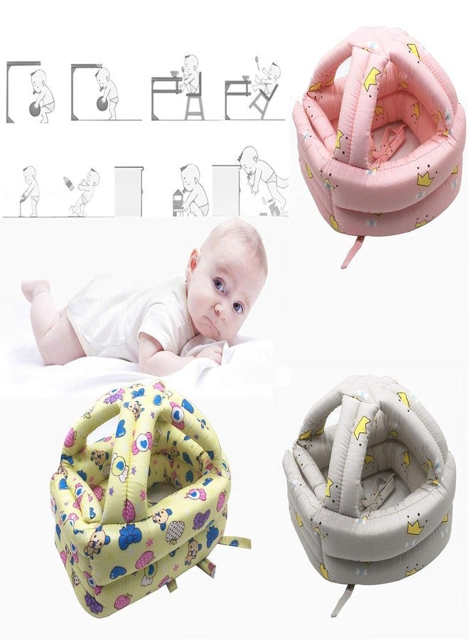 D Raj Baby Infant Toddler Helmet No Bump Safety Head Cushion Bumper Bonnet Adjustable Protective Multi Printed Cap Child Safety Headguard for Running Walking Crawling Safety Helmet (Blue) - Image 3