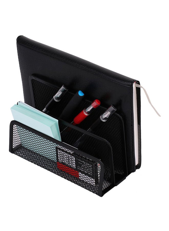 Loquat Practical Mesh Letter Mail Document Organizer Storage Holder Black - Image 3