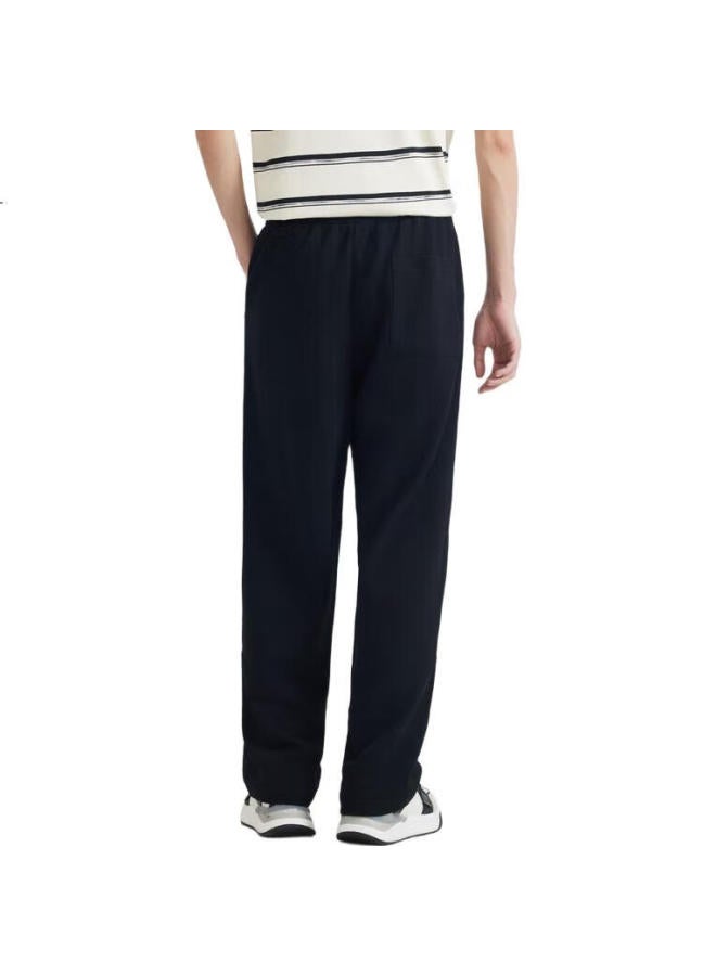 Cabbeen Men'S Loose Fit Color Block Sports Straight Leg Casual Pants With Waffle Fabric, Black 61 - Image 1