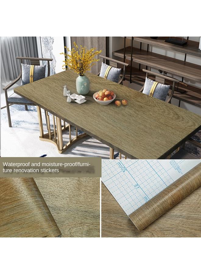 Bluejw Vintage PVC Wood Grain Paper Stickers Wallpaper Self-adhesive Furniture Table Paper Self-wallpaper Renovation Dormitory Self-stickers Allape - Image 4