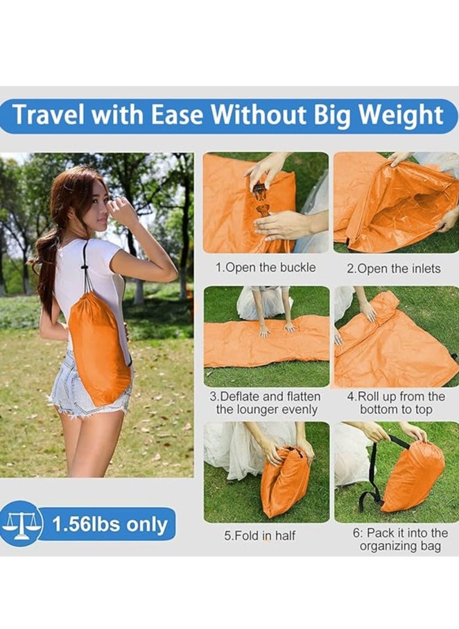 General Inflatable sofas, inflatable sofas with tote bags, portable waterproof inflatable reclining loungers for gardens, lake areas, beaches, camping and music festivals  - Image 2