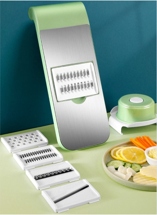 XiuWoo 7-Piece Multifunctional Manual Vegetable Cutter  Vegetable slicer Multicolour  - Image 1