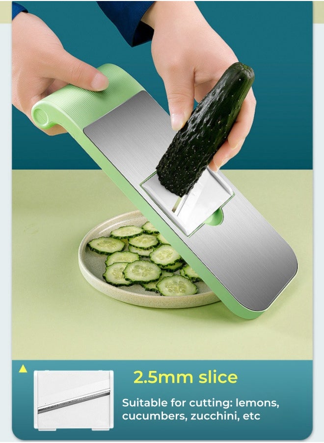 XiuWoo 7-Piece Multifunctional Manual Vegetable Cutter  Vegetable slicer Multicolour  - Image 4