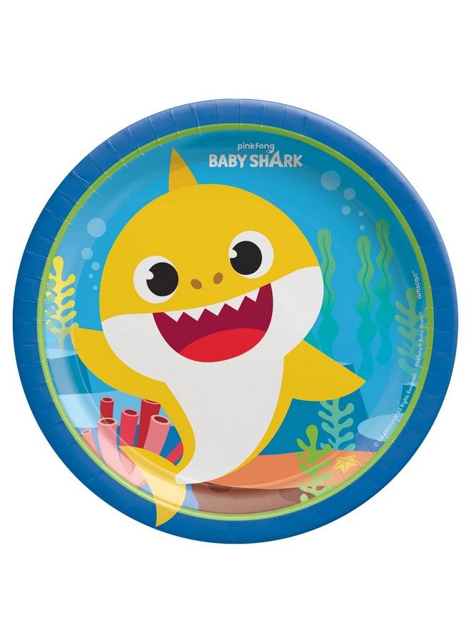 Amscan Baby Shark Plates 7" ; Multicolor ; Round ; 8 Pcs. - Image 1