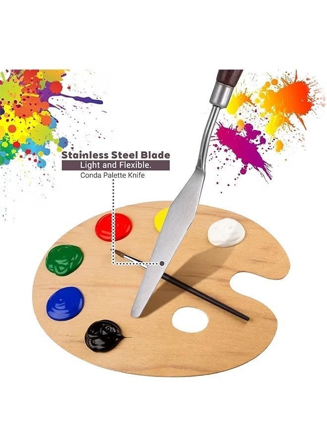 5 Pcs Cake Spatula, Stainless Steel Icing Spatula, Cake Cream Spatulas, Art Painting Palette knives for Cakes Fondant Chocolate Baking Pastry Tools - Image 3