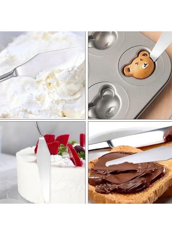 5 Pcs Cake Spatula, Stainless Steel Icing Spatula, Cake Cream Spatulas, Art Painting Palette knives for Cakes Fondant Chocolate Baking Pastry Tools - Image 5