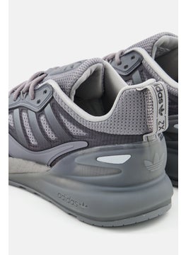 adidas Originals Kids Boy ZX 2K Boost Lace Up Sports Shoes, Grey  - Image 2