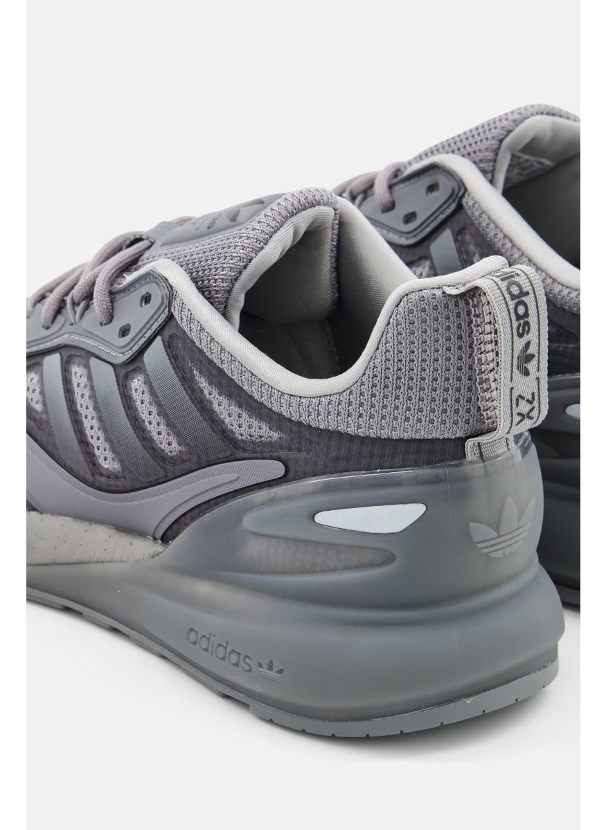 adidas Originals Kids Boy ZX 2K Boost Lace Up Sports Shoes, Grey  - Image 2