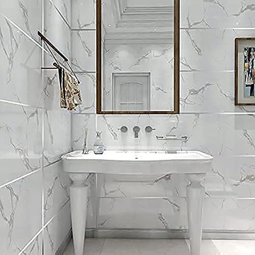 Generic J S (1cm x 50m Floor Tiles Gold Foil Lines Metalized Mirror Tape, Self-Adhesive Tile Seam Sticker, Waterproof Gap Sealing Foil Decor Tape for Wall, Cabinet, Kitchen(Silver)  - Image 4