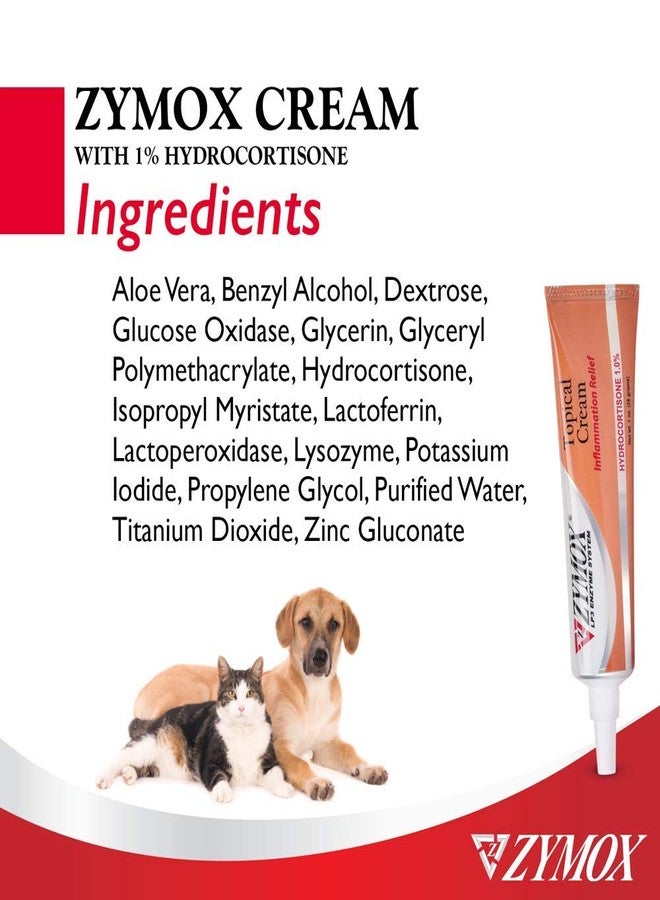 Zymox Veterinarian Strength Topical Cream with 1% Hydrocortisone for Dogs and Cats, 1oz - Image 4