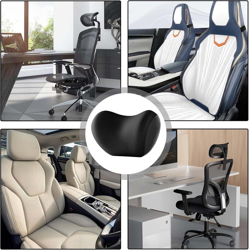 N2K2 ENTERPRISE Memory Foam Car Neck Pillow Ergonomic Neck Rest Support for Driver or Front Passenger Seat Help Relieve Neck Pain & Fit Most Vehicles (Black Grey, Pack of 1) - Image 3