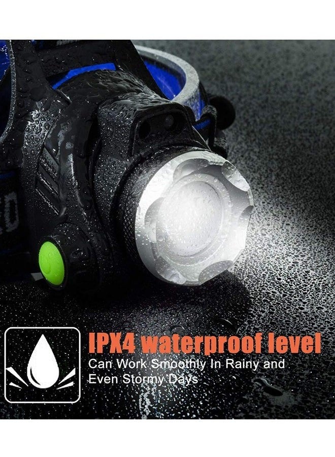 LED strong light long-range headlight T6 super bright USB charging waterproof outdoor fishing camping head-mounted flashlight,long battery life, side light, portable, outdoor emergency maintenance, - Image 5