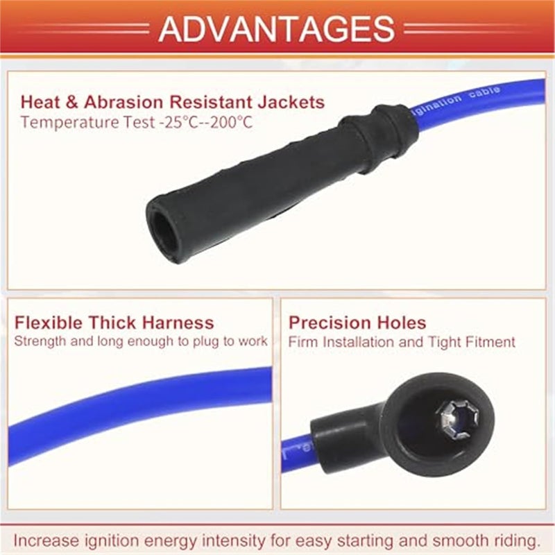 Vuzmode Car Spark Plug Ignition Coil Wires Set - Image 5