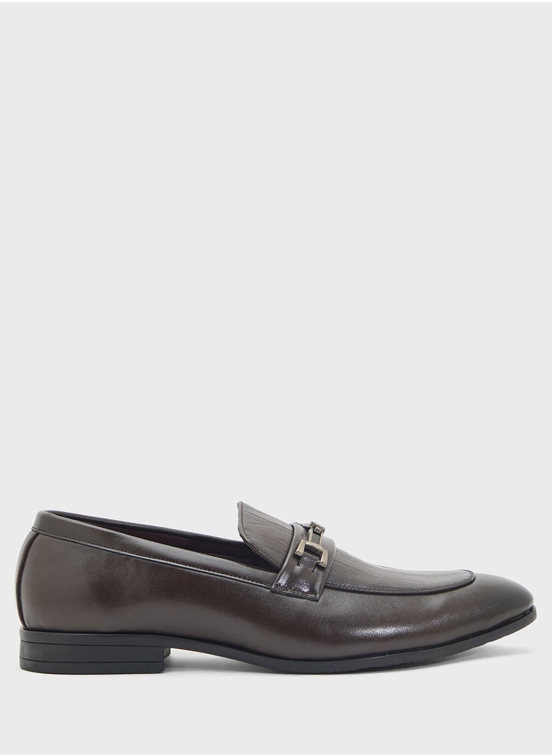 Robert Wood Textured Apron Trim Detail Formal Slip Ons  - Image 1