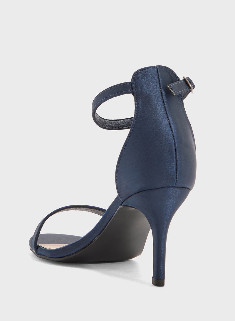 Anne Michelle Mid Heel Sandal With Ankle Strap  - Image 3