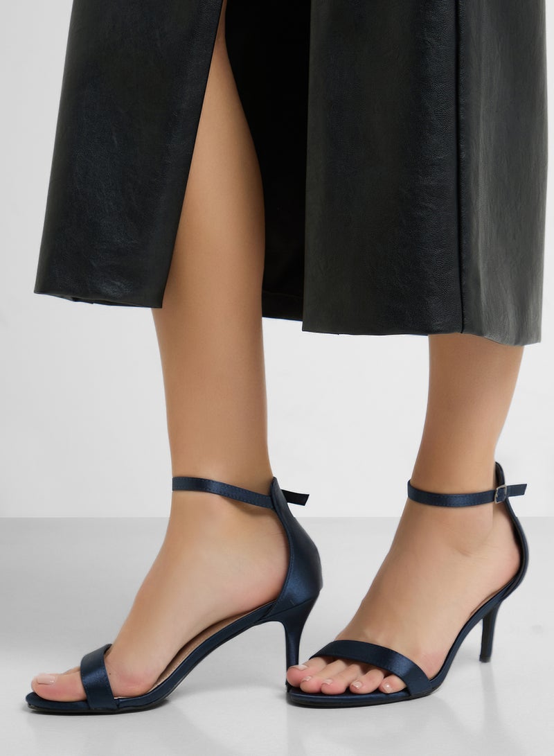 Anne Michelle Mid Heel Sandal With Ankle Strap  - Image 5