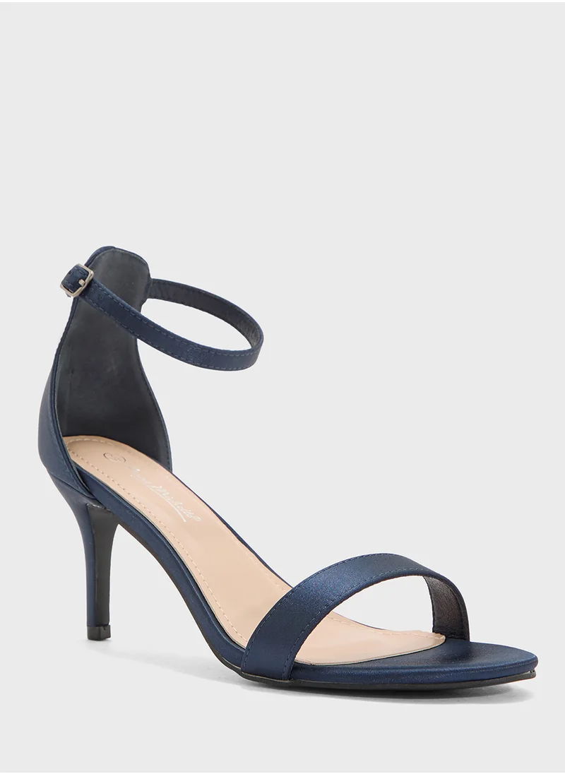 ايلا Mid Heel Sandal With Ankle Strap