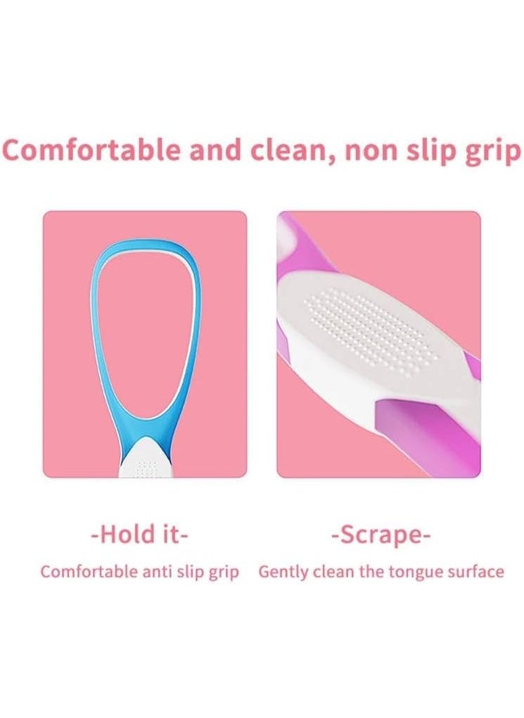 MOMENT MOMENT Tongue Scraper Tongue Cleaner Brush for Adults, Tongue cleaning tongue scraper mild cleaning non-slip soft rubber handle portable fresh breath tongue cleaning Healthy Oral Care, Better Breath  - Image 2
