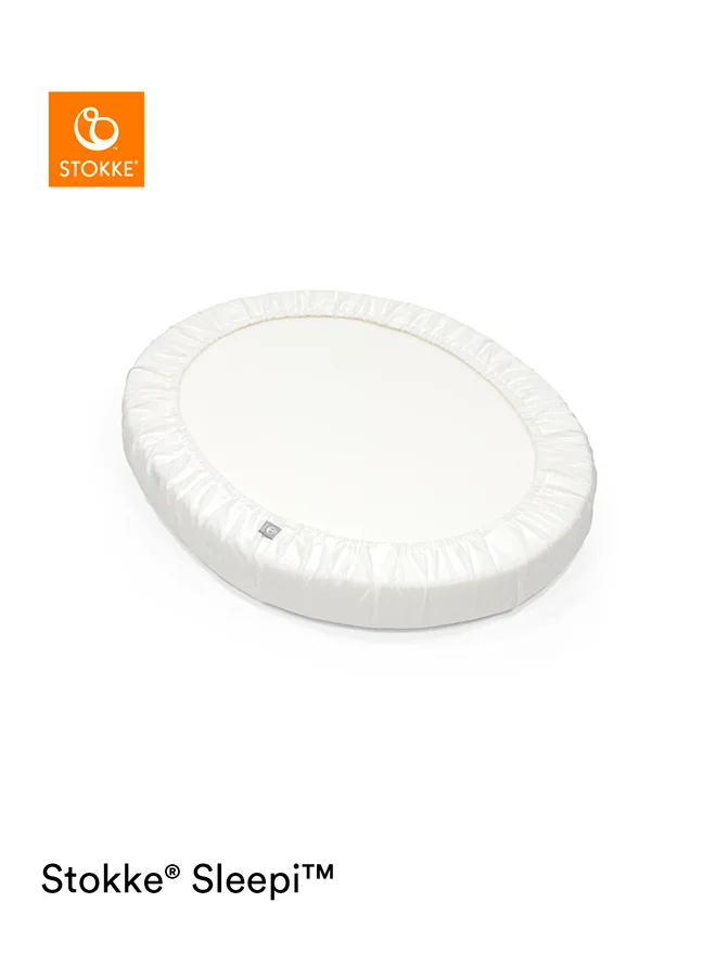 STOKKE Sleepi Mini Fitted Sheet By Pehr, Grey Dotty