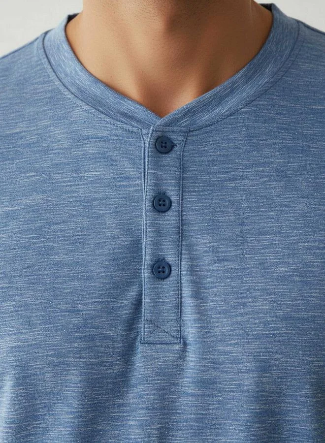 Splash FAV  Men Cotton Textured Drawstring Closure Nightwear Set for Men | Best Price UAE