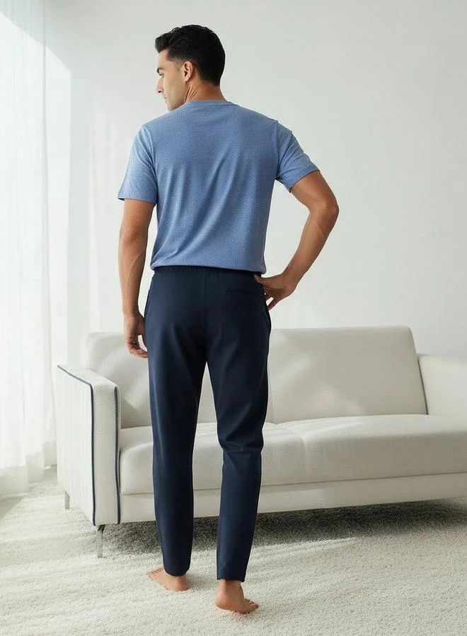 Splash FAV  Men Cotton Textured Drawstring Closure Nightwear Set for Men | Best Price UAE
