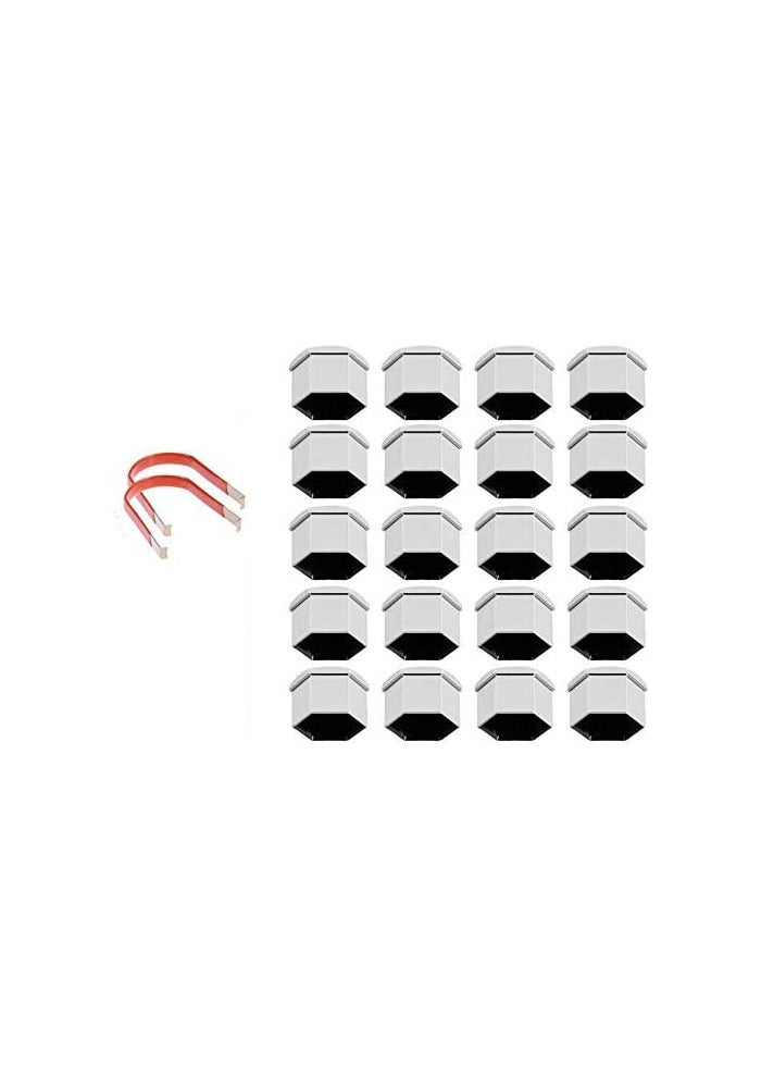 Shibeiparts Space-parts 17MM Chrome Wheel Lug Nut Bolt Cover Caps with Removal Tools for VW, Audi, BMW, Mercedes - Image 3
