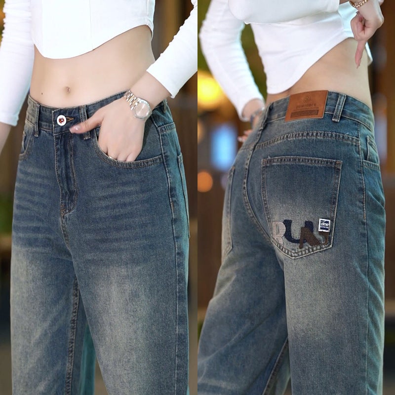 Unisex Classic Denim Jeans Loose Fit Daily Outdoor Wear - Image 2