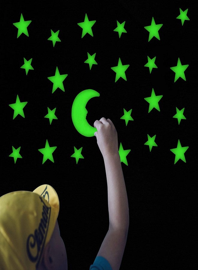 IFAMIO 201 Pcs Ultra Glow in The Dark Stars with Bonus Large Moon Stickers Set Luminous Different Sizes Fluorescent Stars Ceiling Decor for Kids Bedroom Birthday Party - Image 1